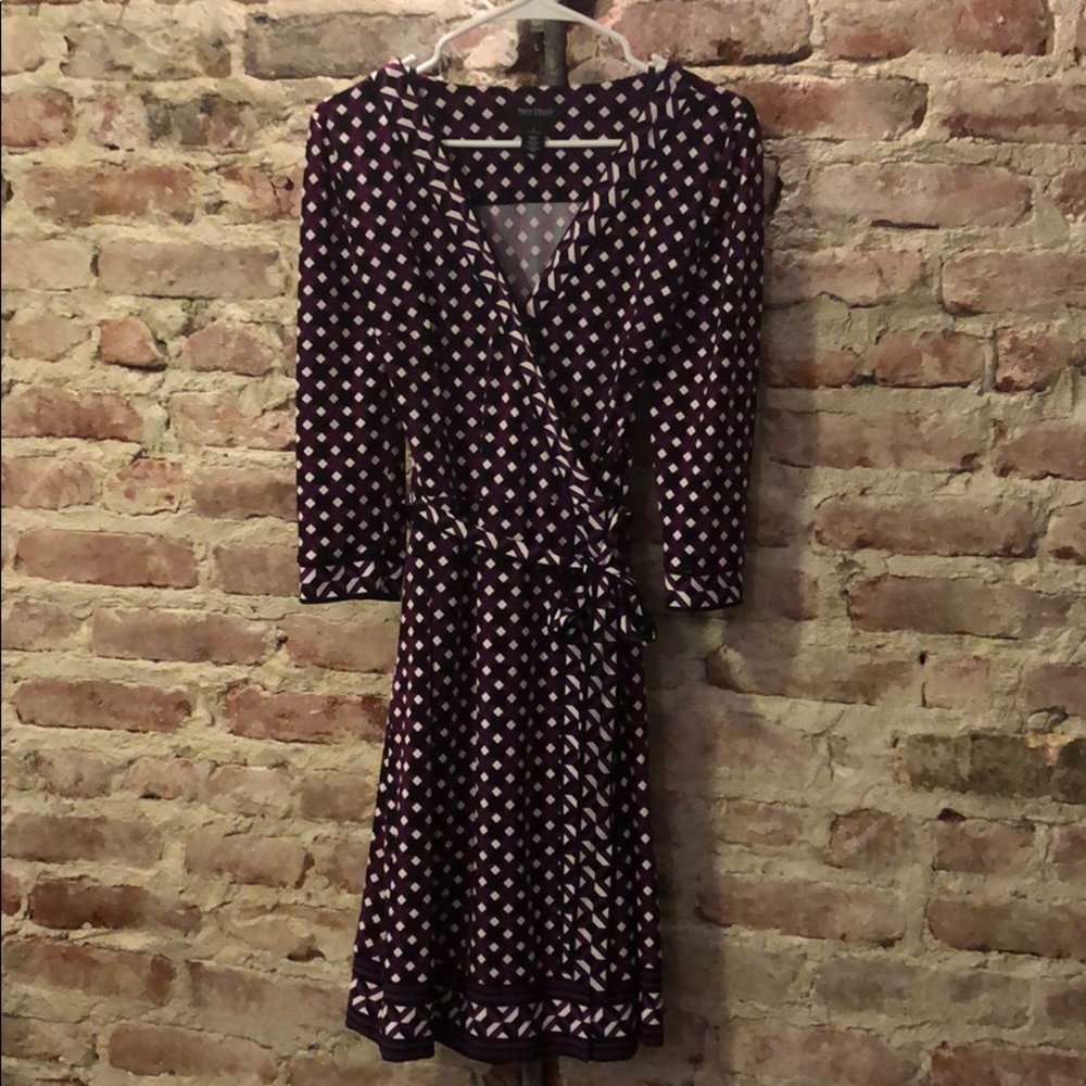 Geo-Print Wrap Dress